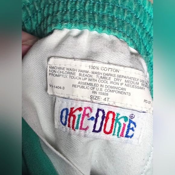 Toddler Vintage 90's Okie Dokie 100% Cotton Shorts, Size 4T - Picture 3 of 3